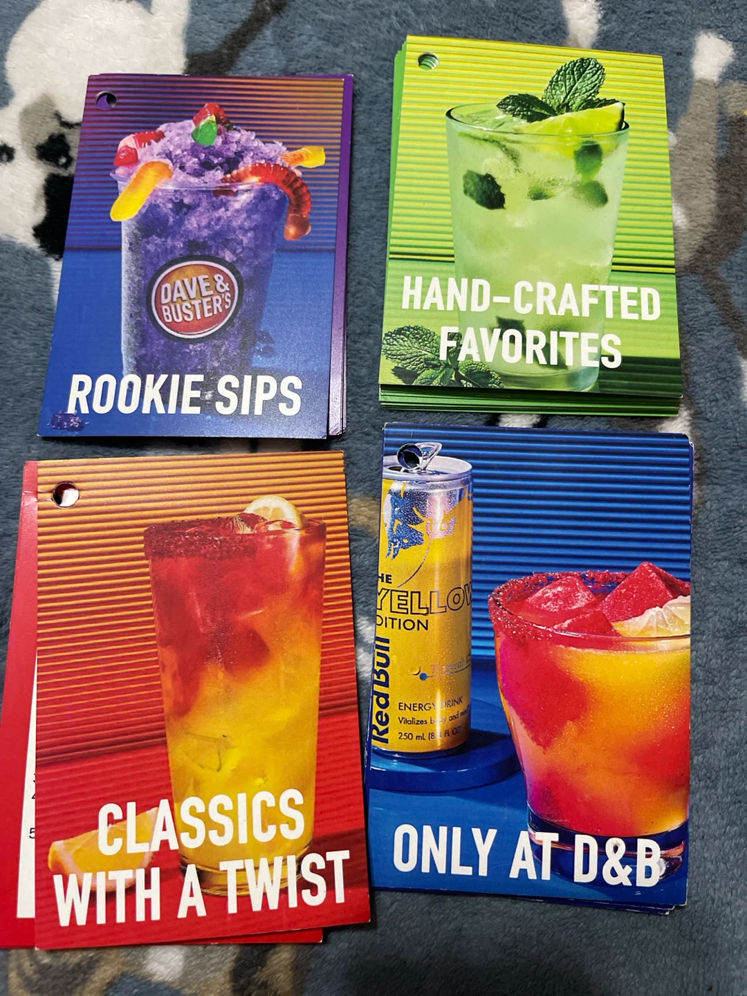 Dave & Buster's Recipe Cards