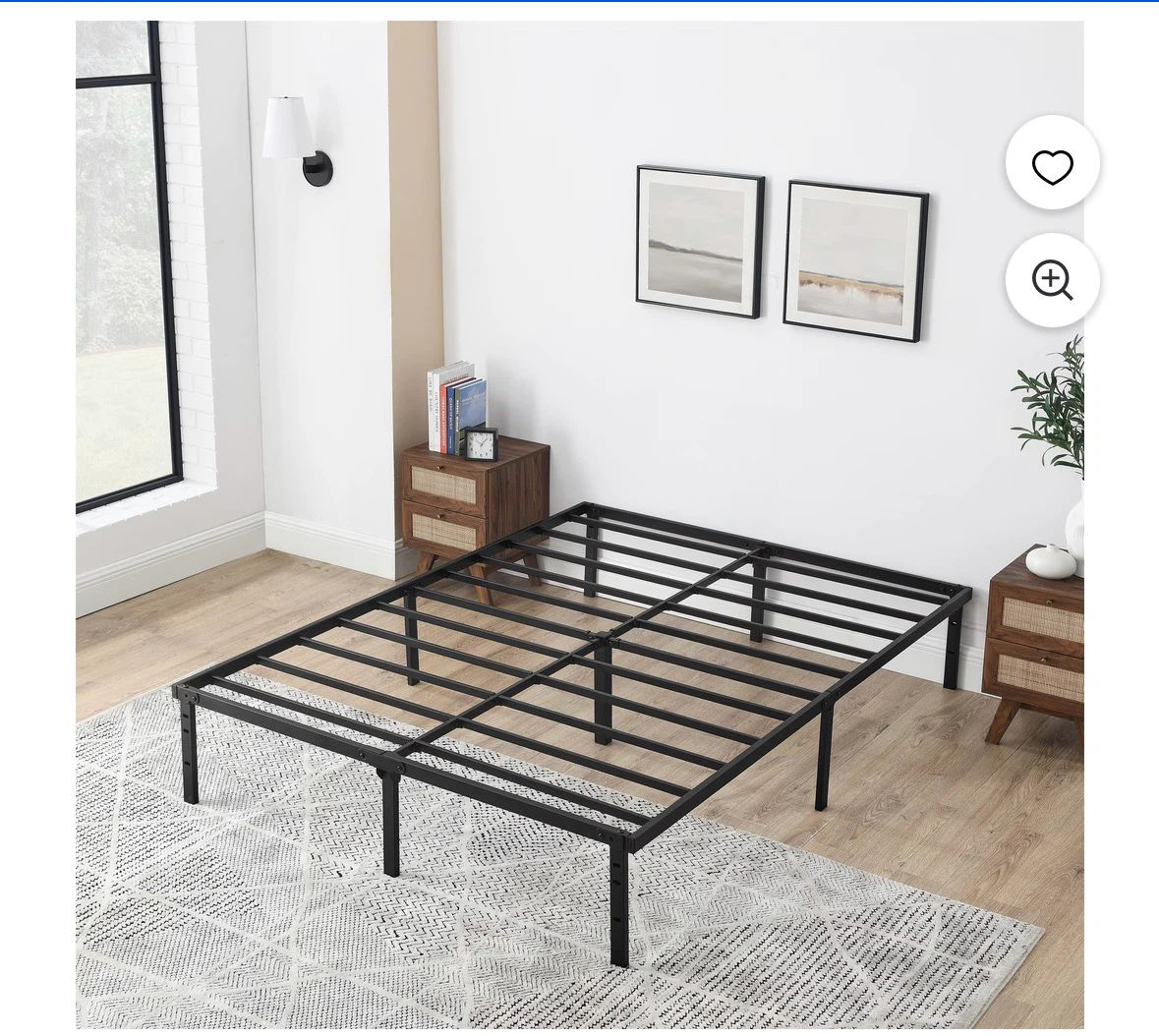 Queen Bed Frame + Queen Memory Foam Mattress