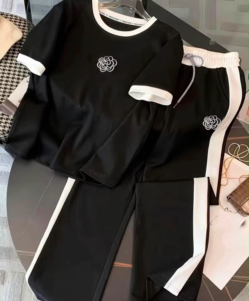 Black & White Tracksuit Set