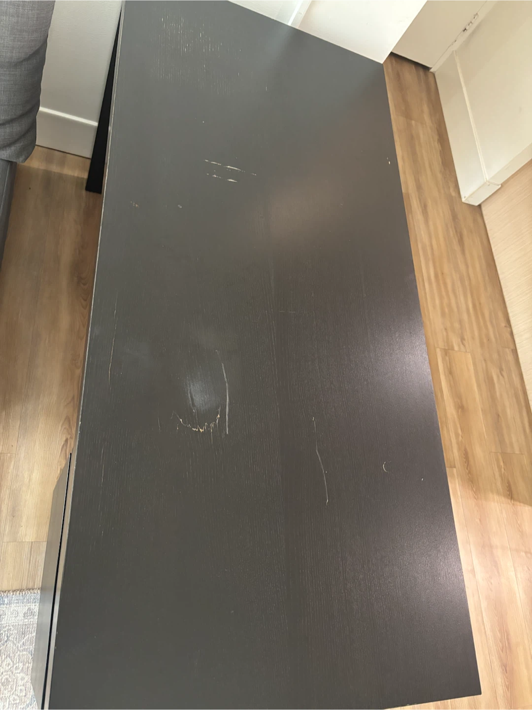 Dark Wood Desk with Drawers - photo 3
