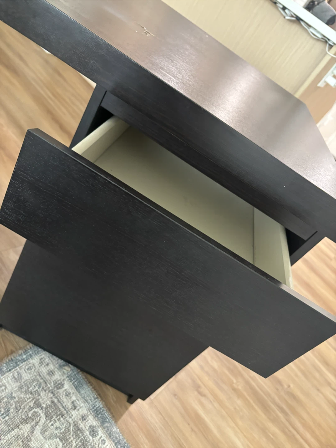 Dark Wood Desk with Drawers - photo 4