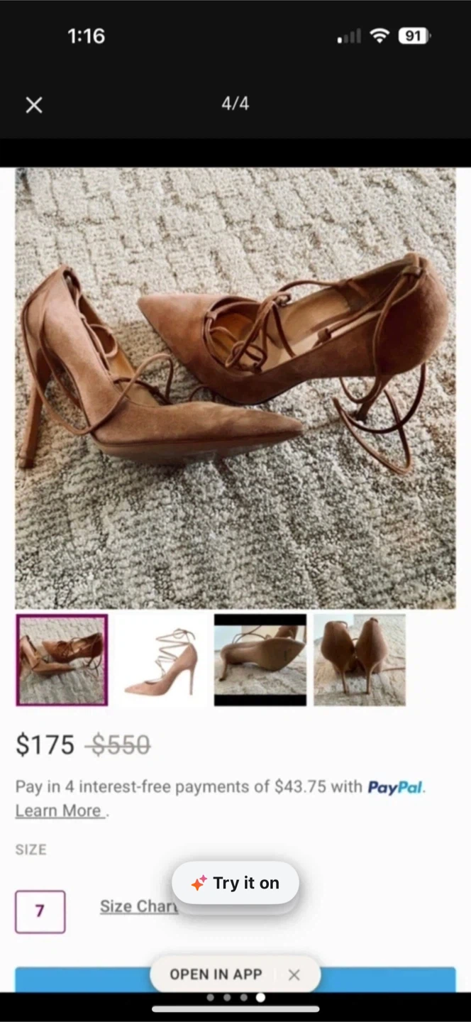 7.5 - BUY HEELS IN BUNDLE 🙈Aldo Snakeskin Print Stiletto Heels - photo 4