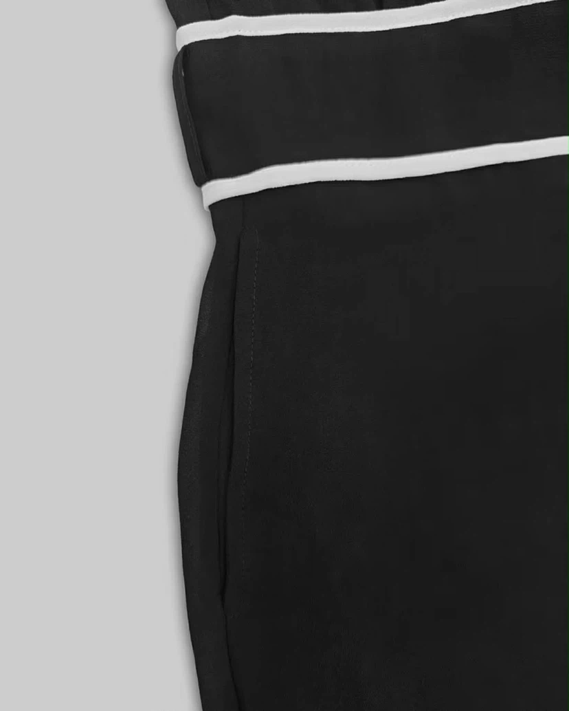 Black Maxi Dress with White Trim - photo 5