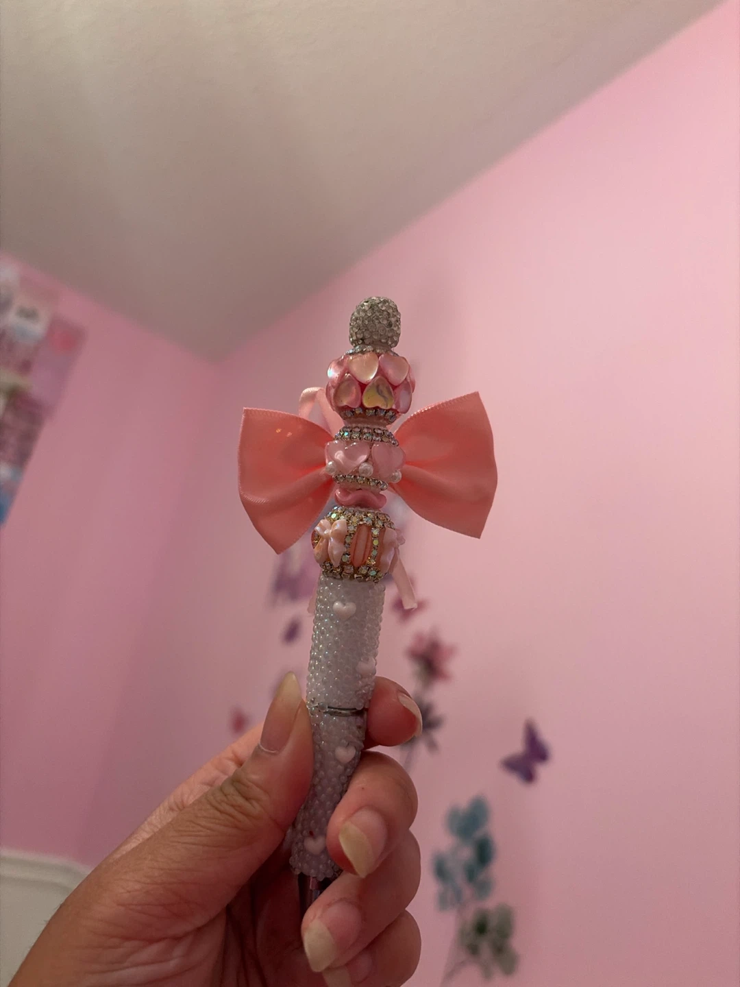 Pink Bow Rhinestone Pen - photo 2