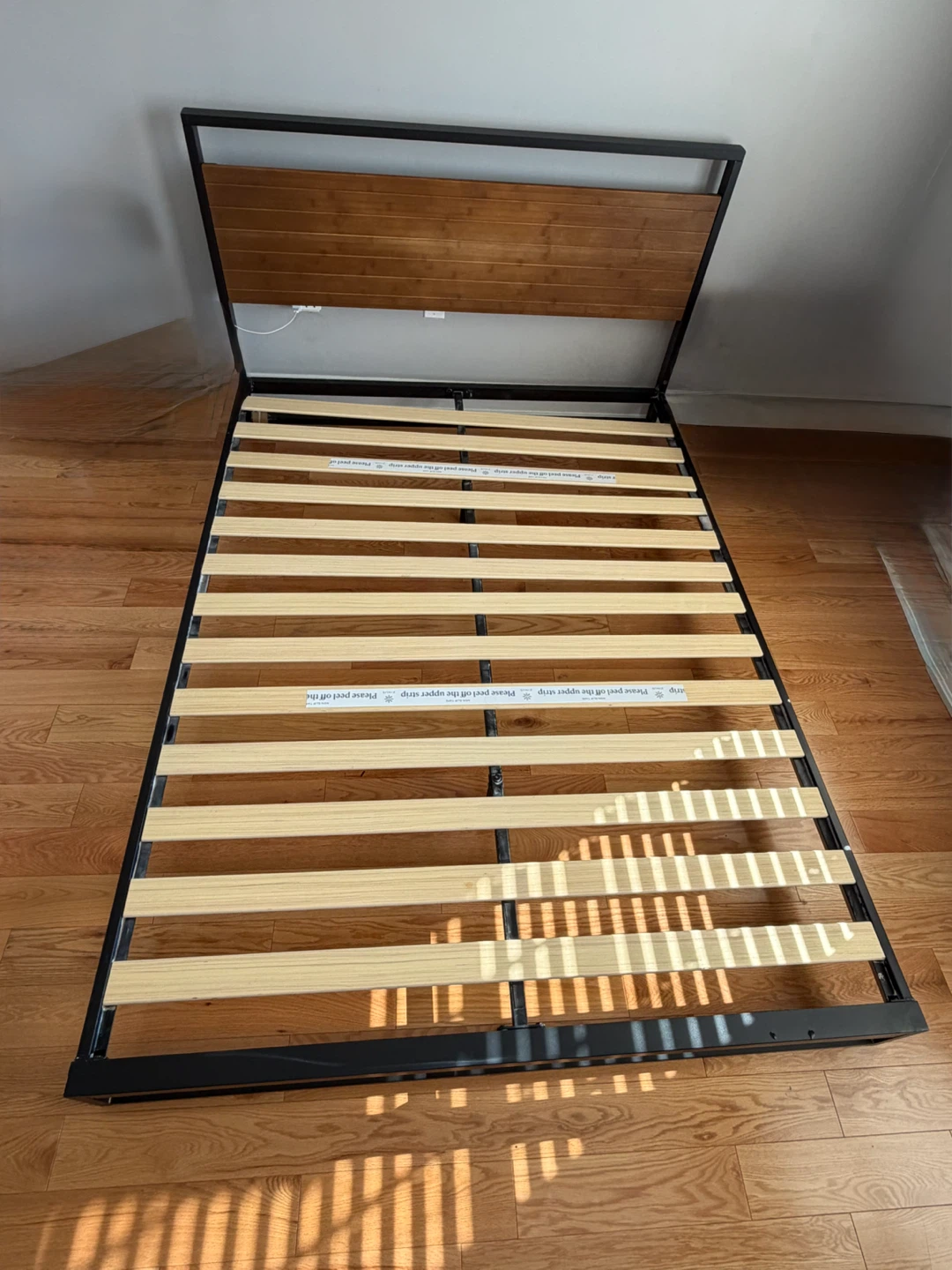 Queen Bed frame with mattress
