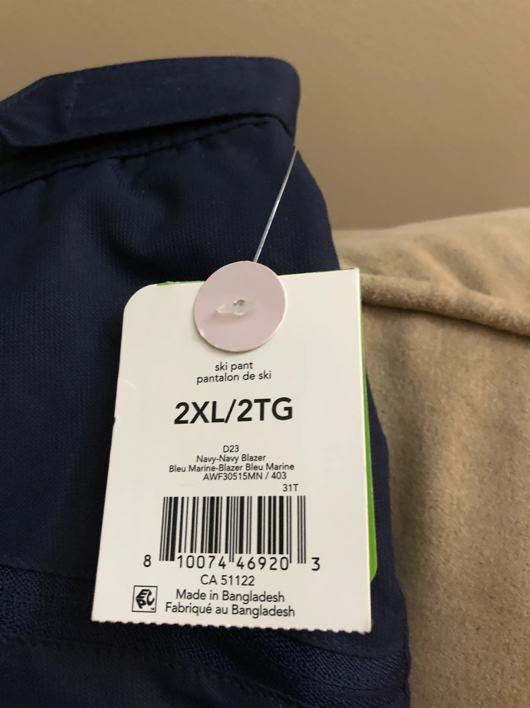 Athletic Works Men's Snow Pants 2XL/2TG Navy - photo 3