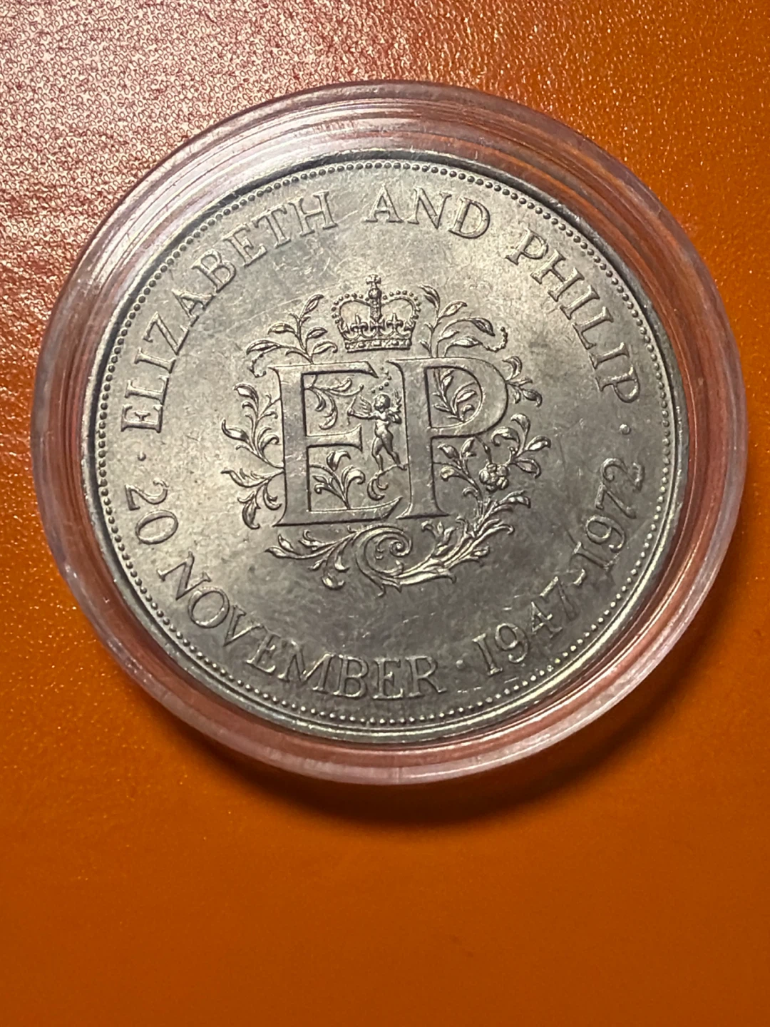 1972 Elizabeth and Philip Silver Wedding Anniversary Coin