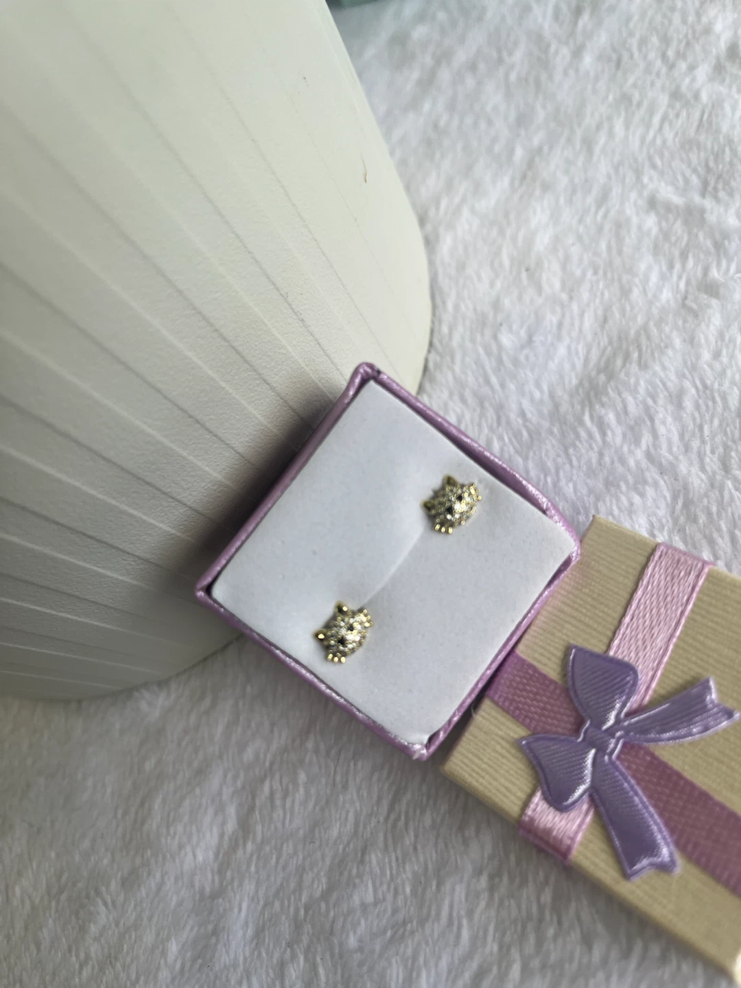 Cat Face Stud Earrings - photo 2