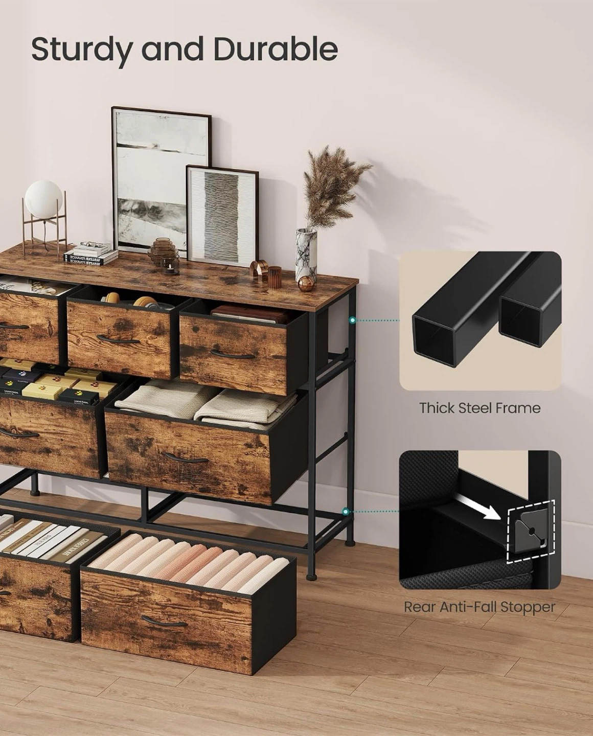 7-Drawer Dresser with Wood Top - photo 4