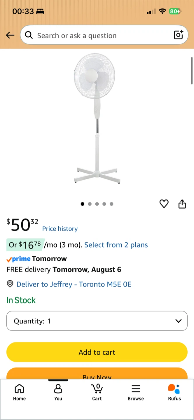 Tooltech Oscillating Fan