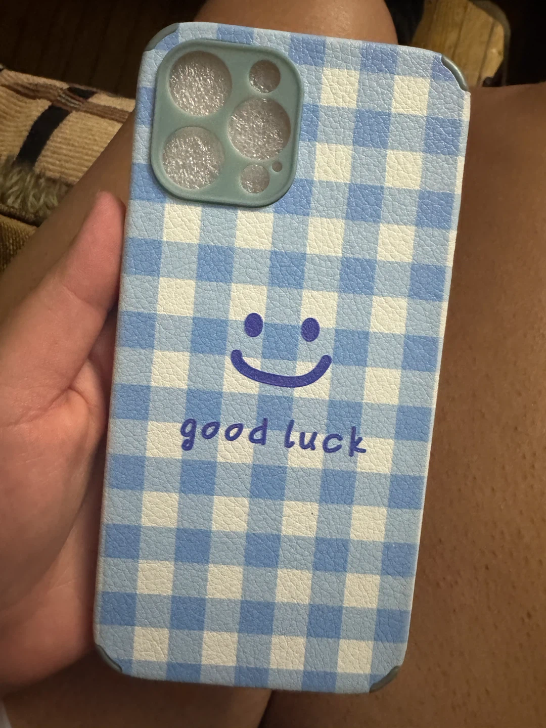 iPhone 12 Pro Max Case - Blue Gingham