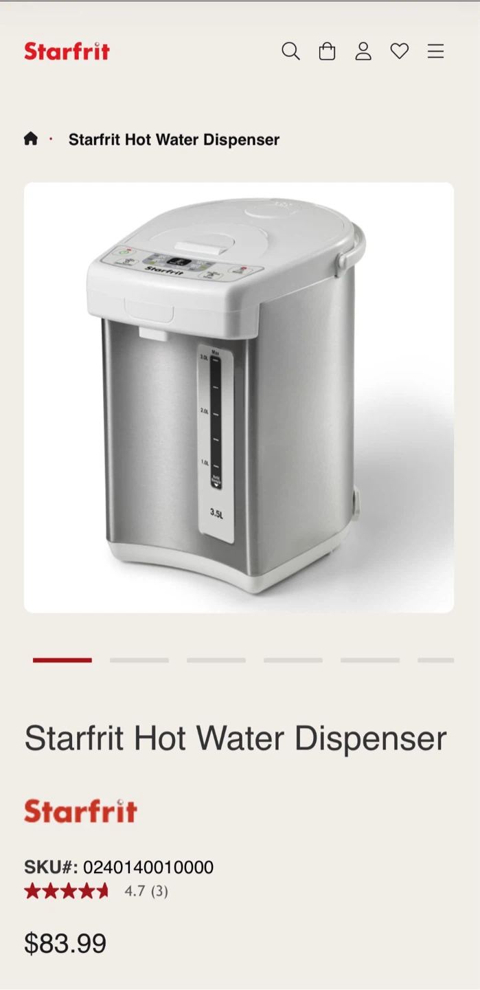 Starfrit Electric Hot Water Dispenser