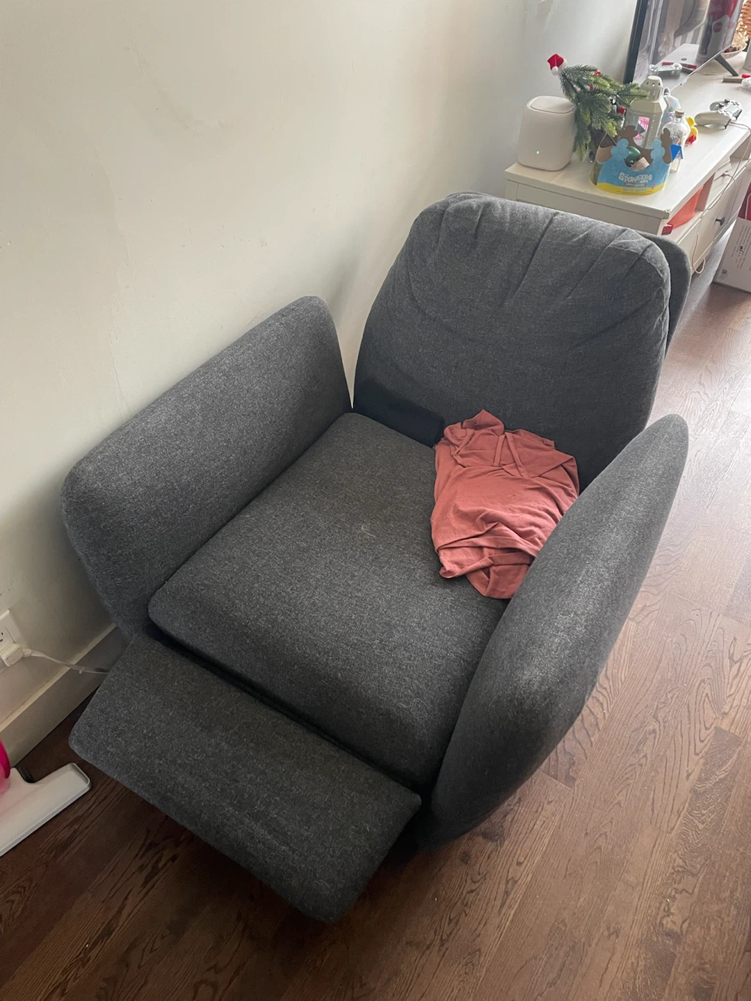Grey armchair sofa