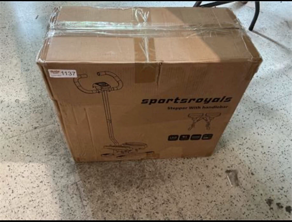 Sportsroyals® Stair Stepper - Black Twist Stepper with Handlebar
