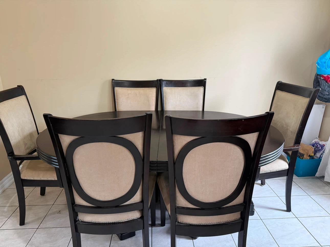 Dark Wood Dining Table and 6 Chairs - photo 4