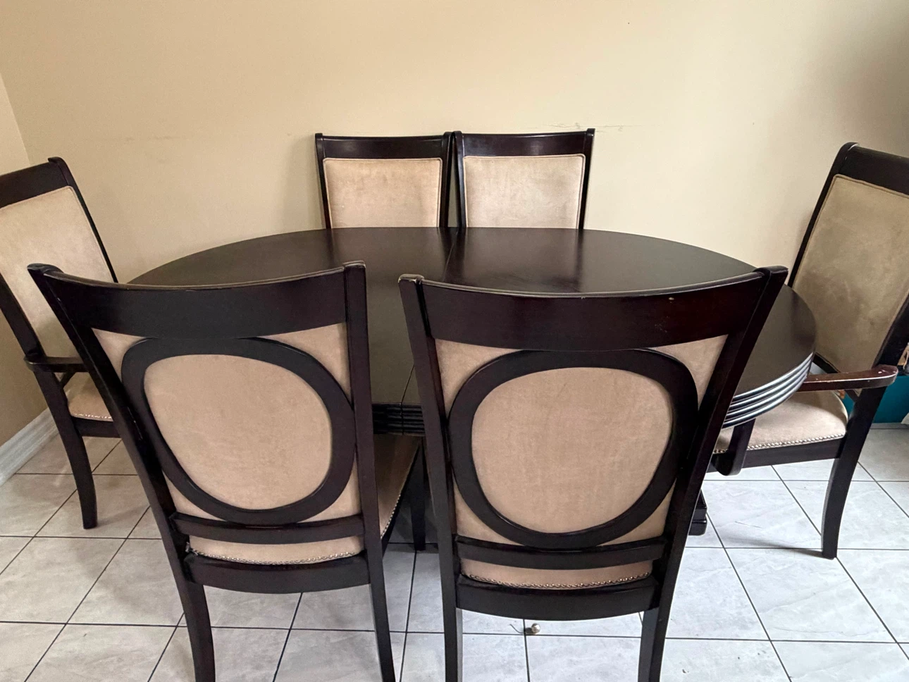 Dark Wood Dining Table and 6 Chairs - photo 5