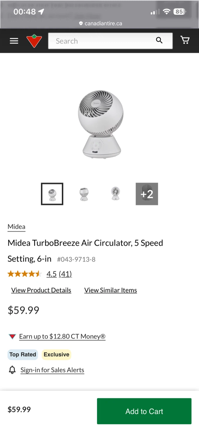 Midea Table Fan