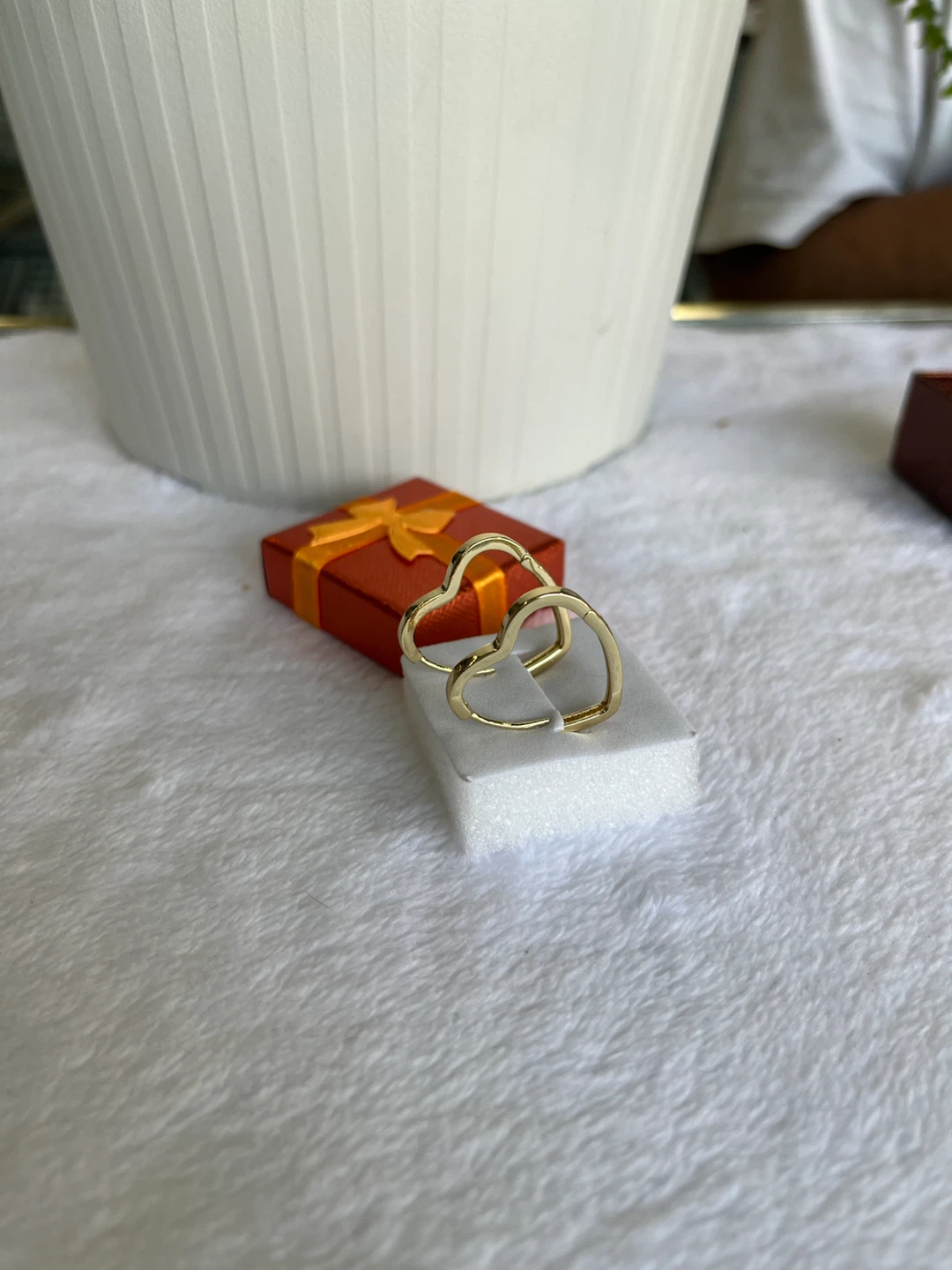 Gold Heart Hoop Earrings - photo 2