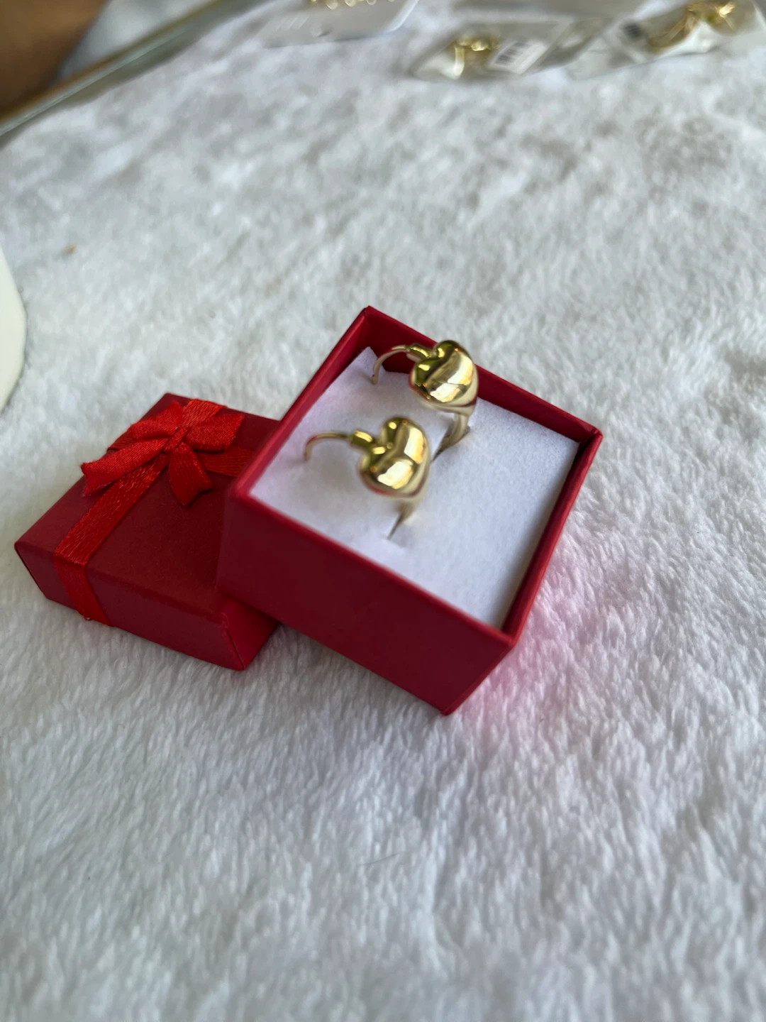 Gold Heart Earrings