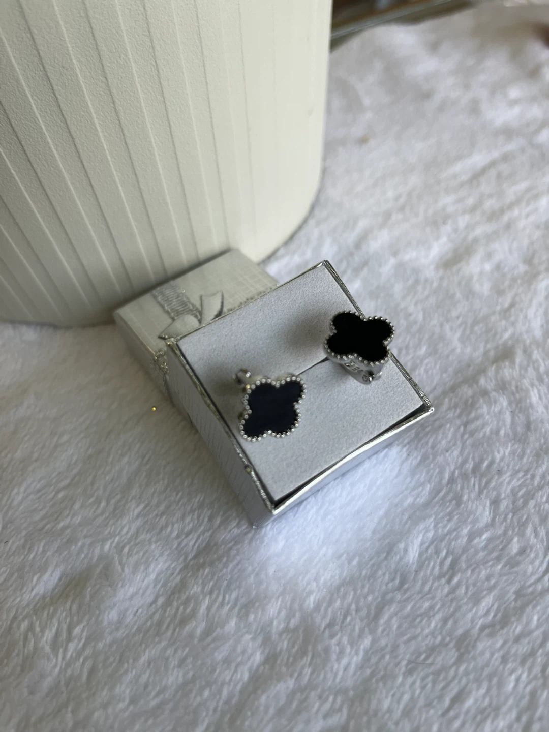 Black Clover Stud Earrings - photo 2