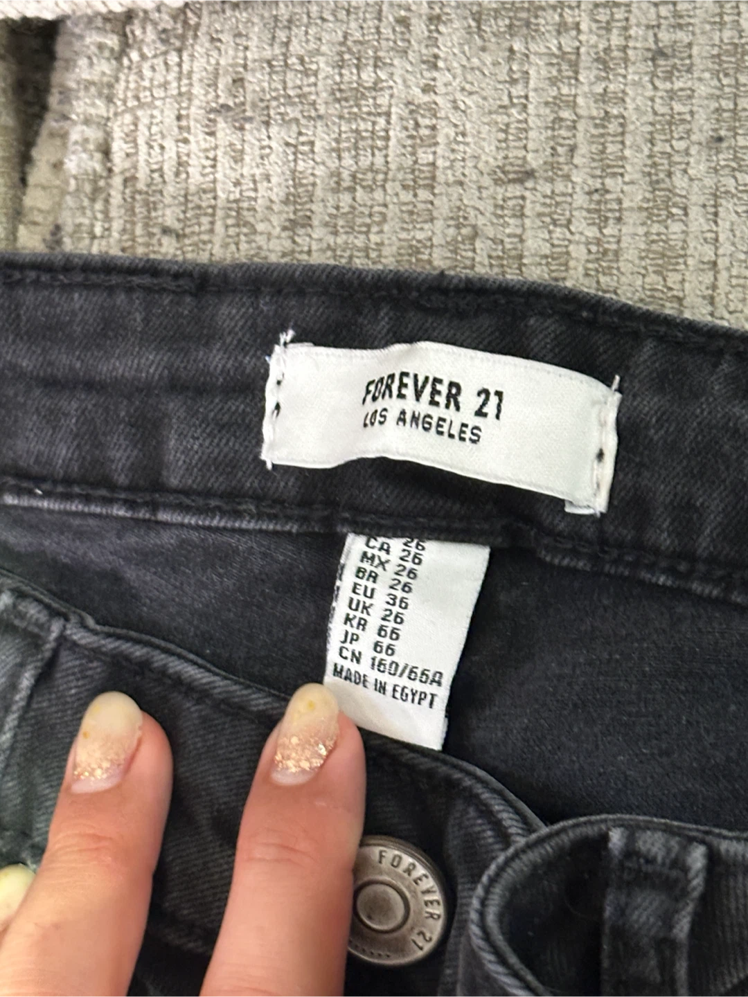 🆕 Black Denim Pants Size 26 - photo 2