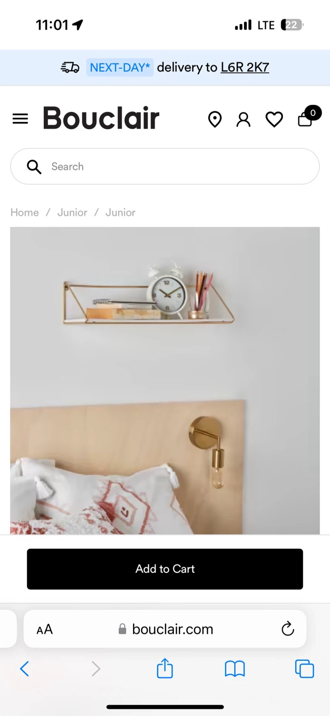 Bouclair Gold Wire Shelf - photo 3