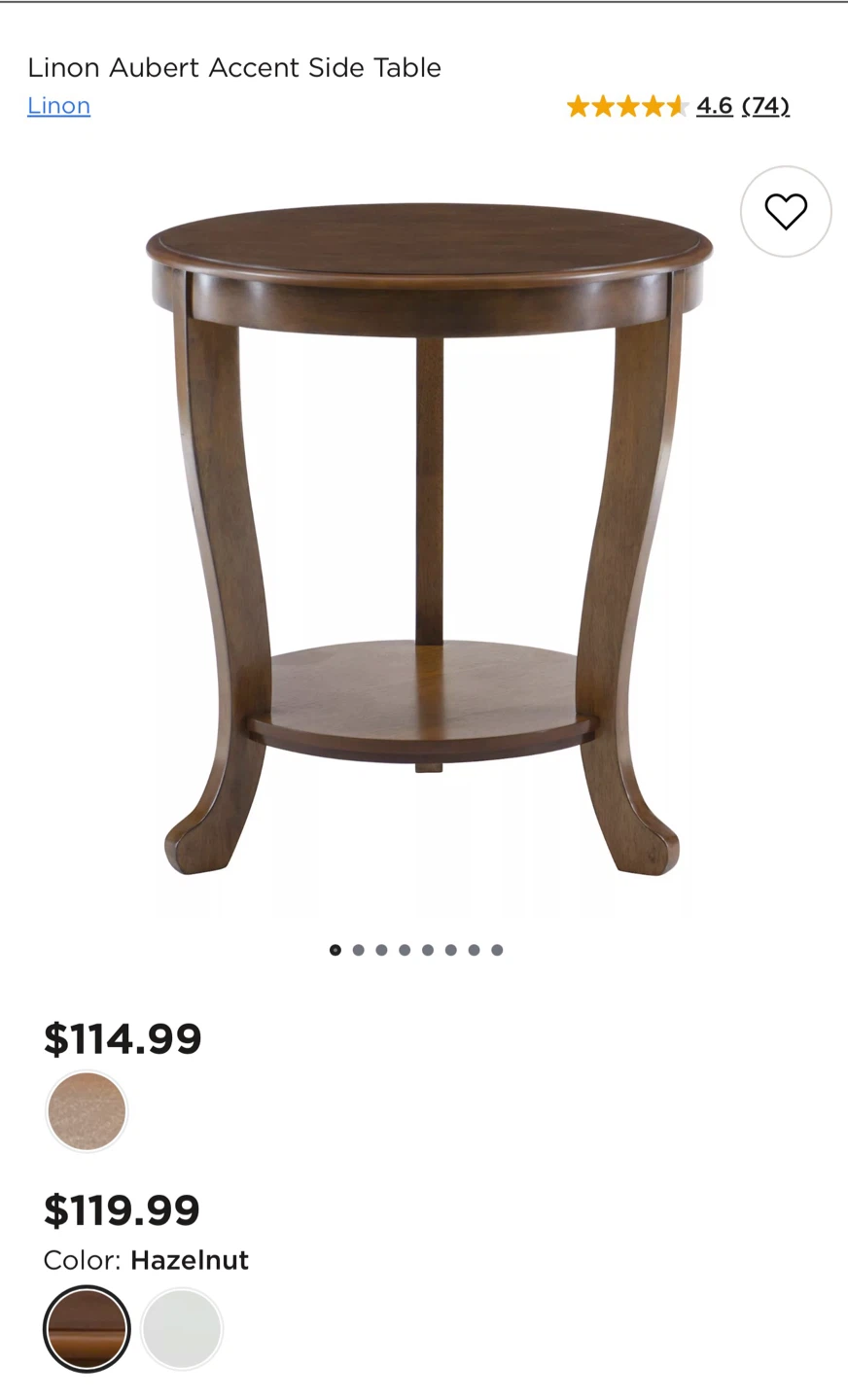 Linon Aubert Accent Side Table - photo 3
