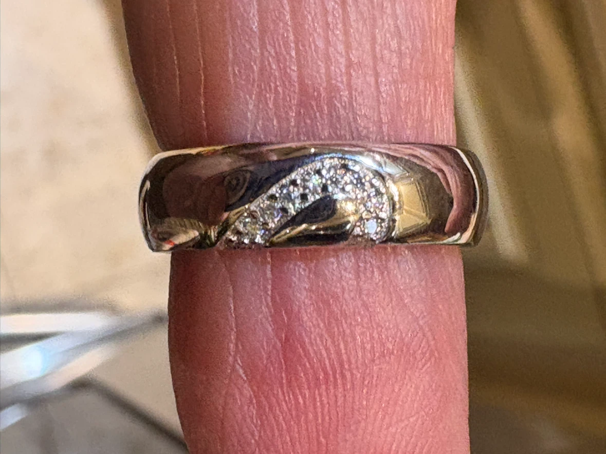 Moissanite size 7 band in 925 silver - photo 3