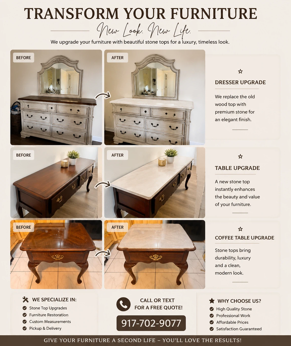 Stone Top Furniture Upgrades