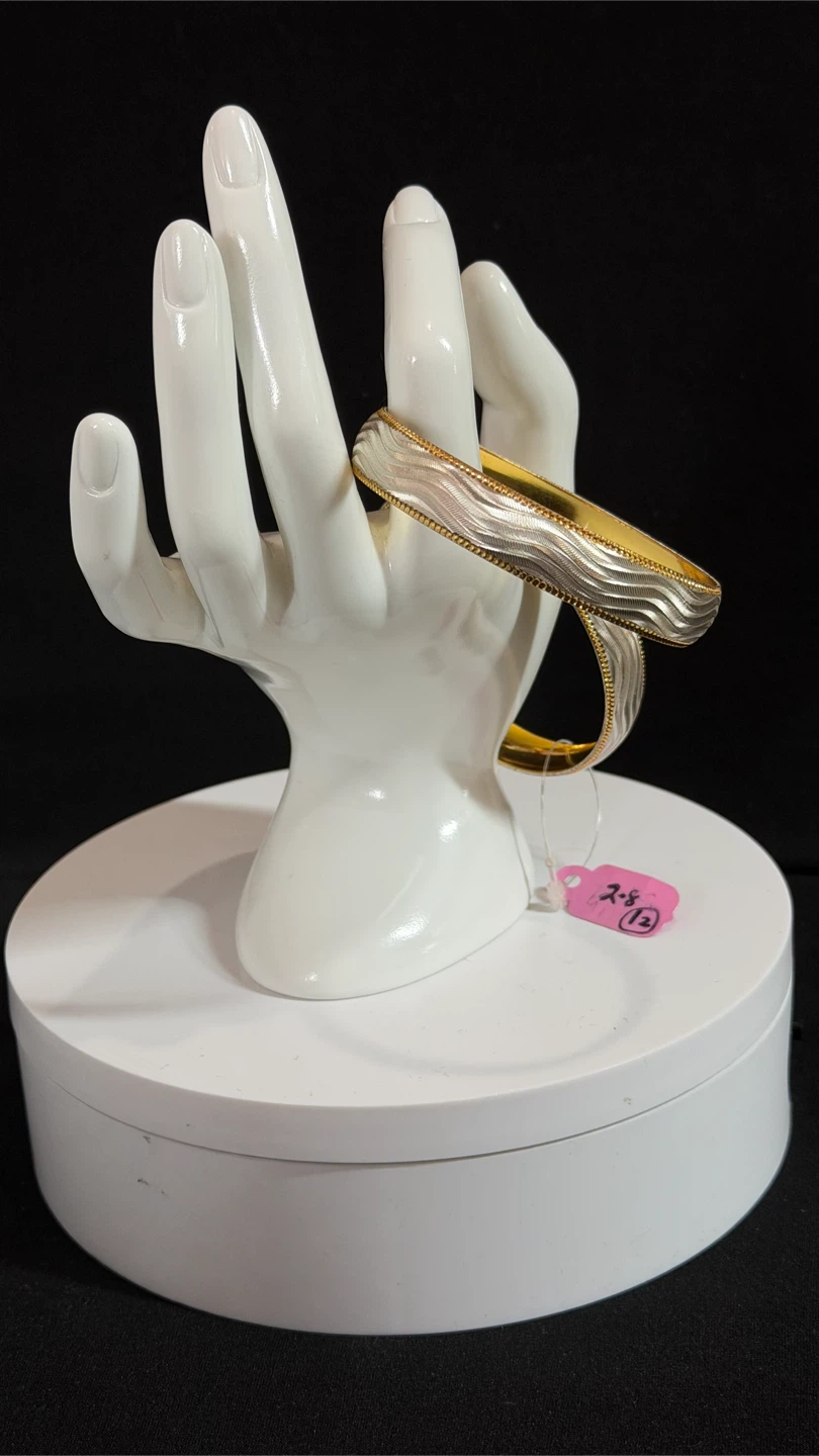 Two Tone Wave Bangles - photo 5