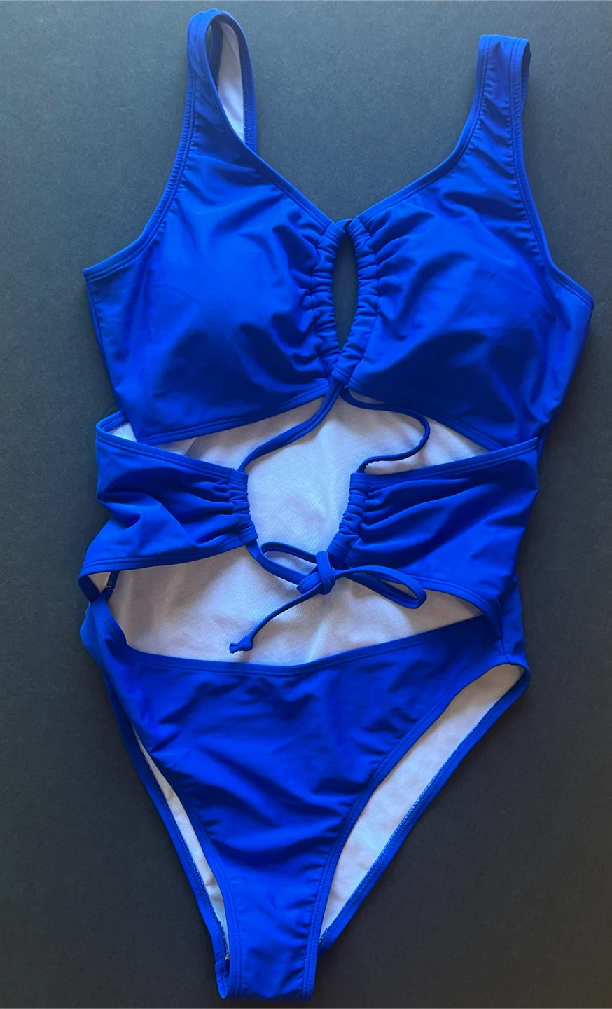 Blue Cutout One-Piece Swimsuit - photo 2