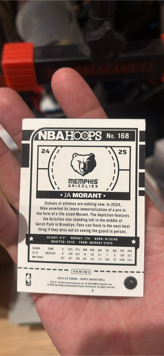 2024-25 Panini NBA Hoops Ja Morant Trading Card - photo 2