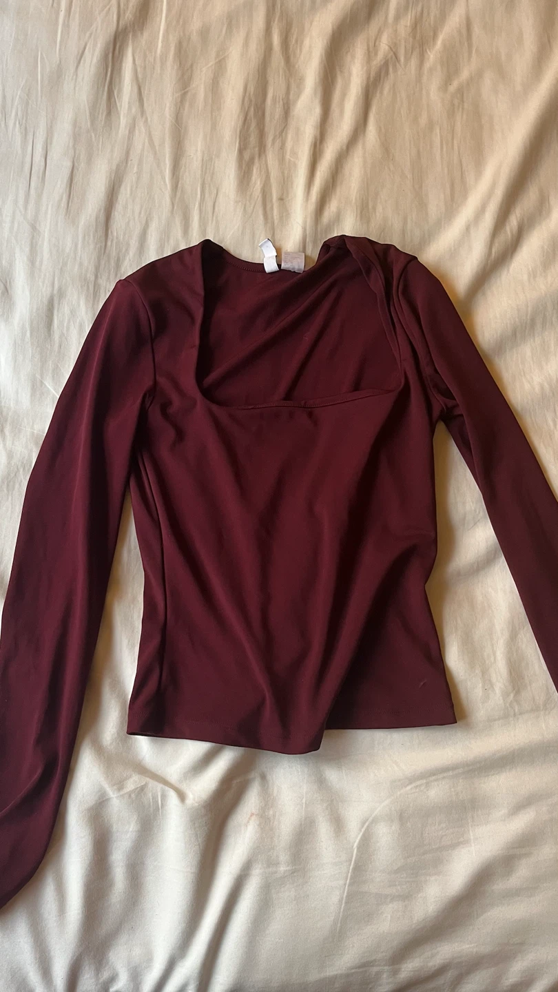 H&M Long Sleeve Square Neck Top XS