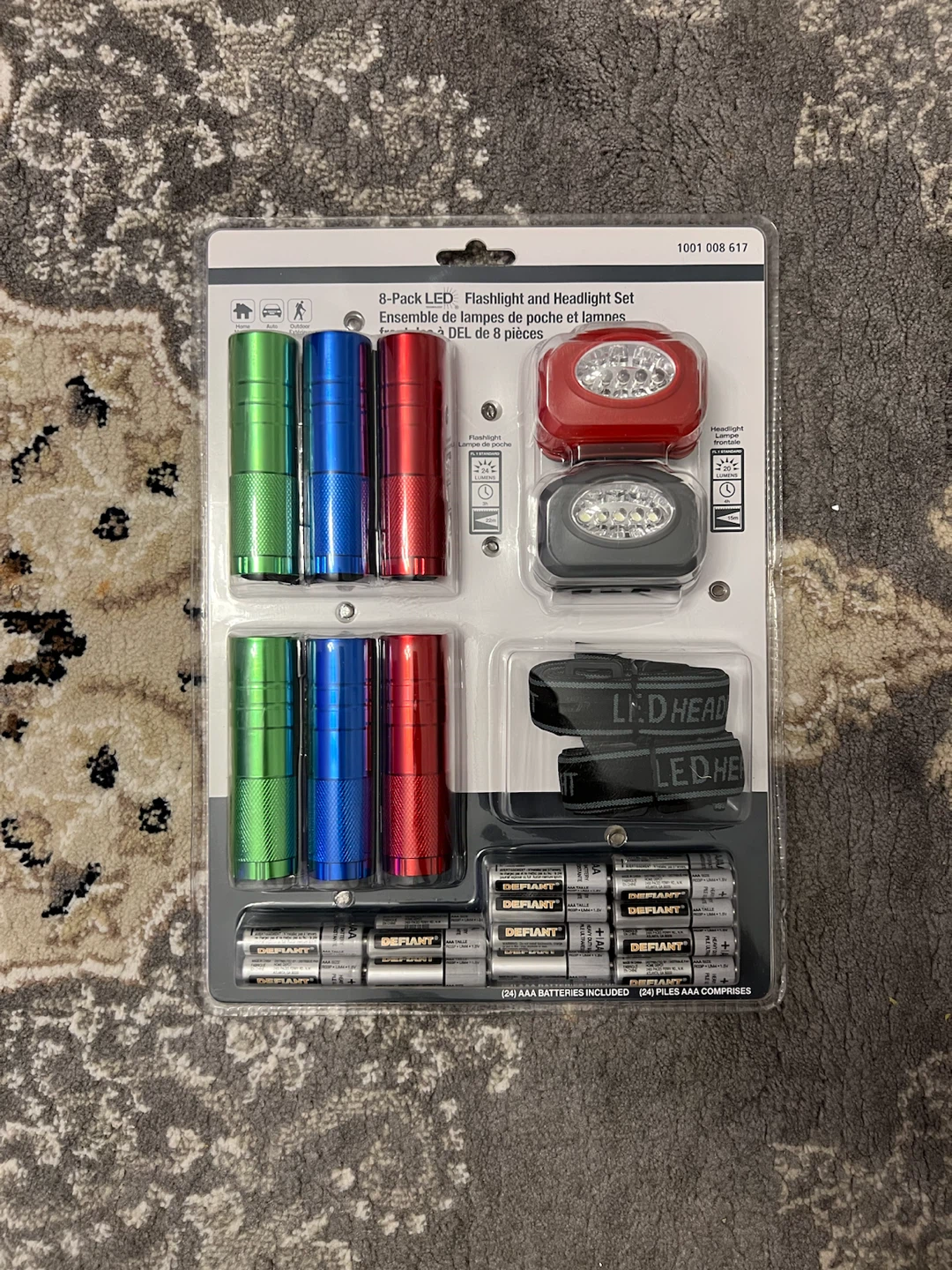 8-Pack LED Flashlight and Headlight Set