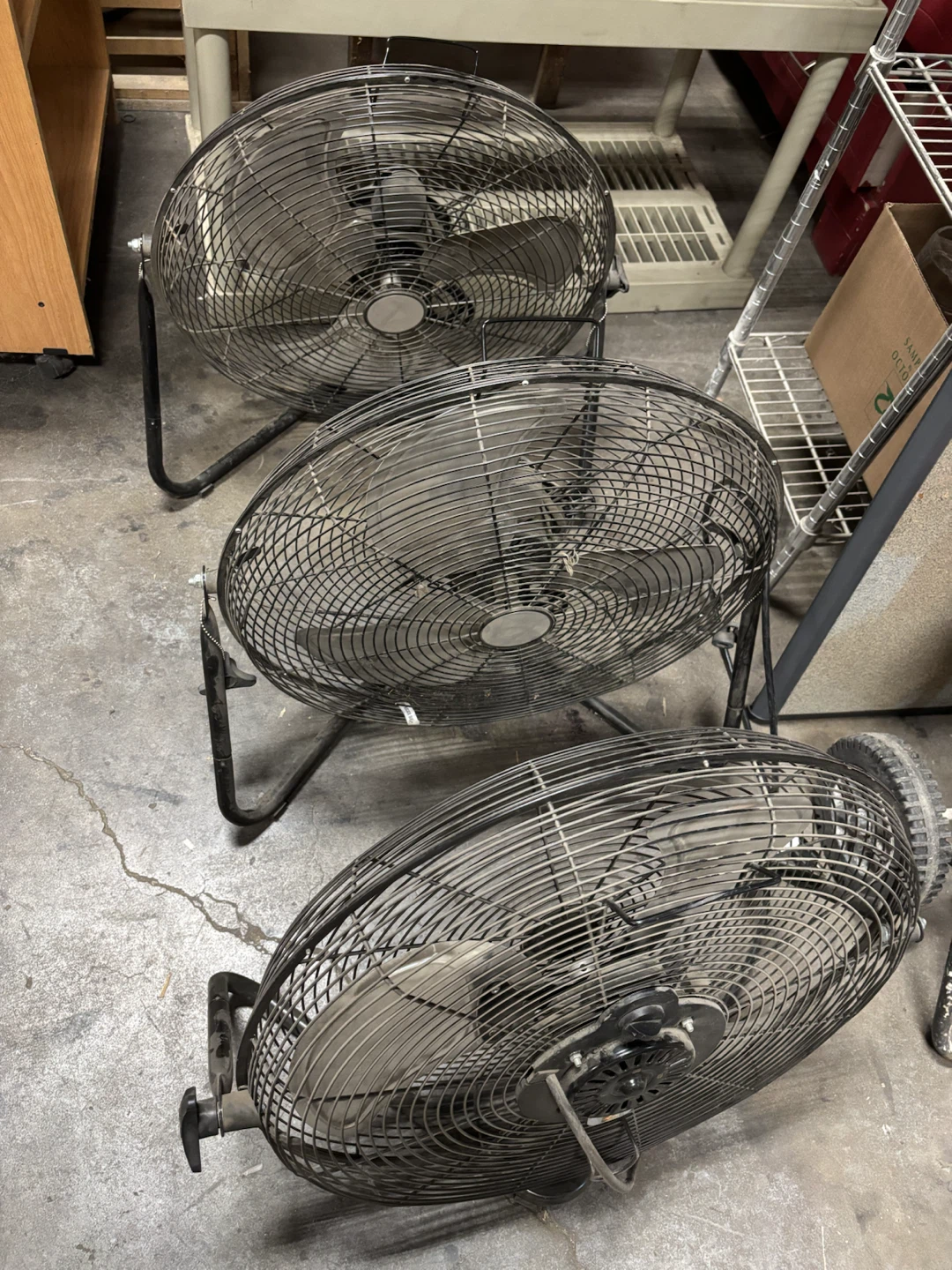 Industrial Floor Fans (Set of 3)