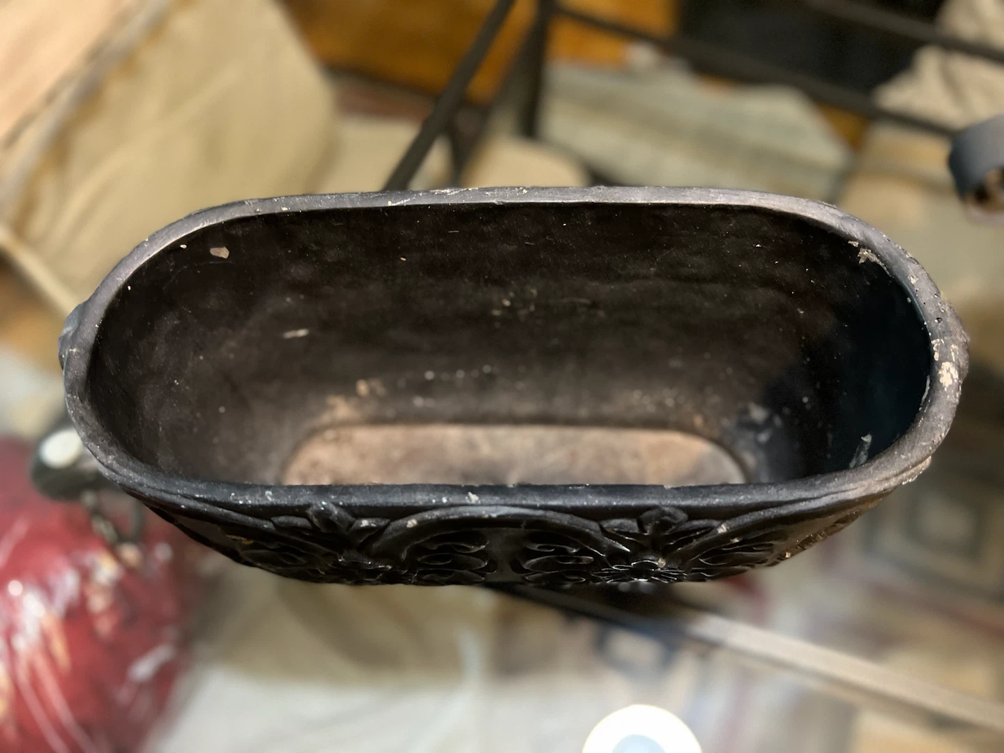 Vintage Black Decorative Planter Pot - photo 3