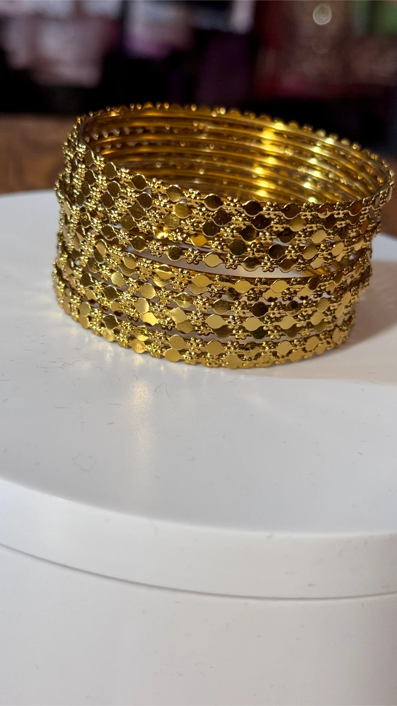 Copper  Tone 12 Bangles Set
