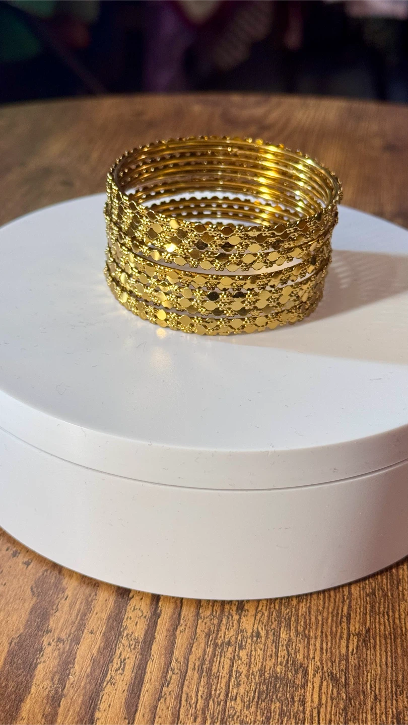 Copper  Tone 12 Bangles Set - photo 2