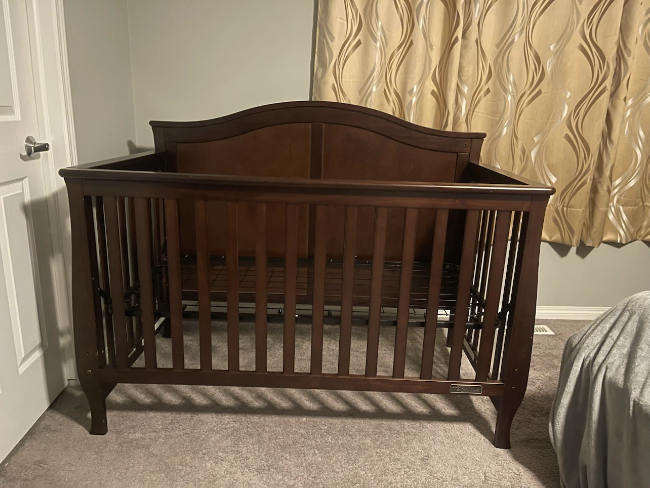 Like-New Camden Convertible Crib + Graco Premium Mattress Set