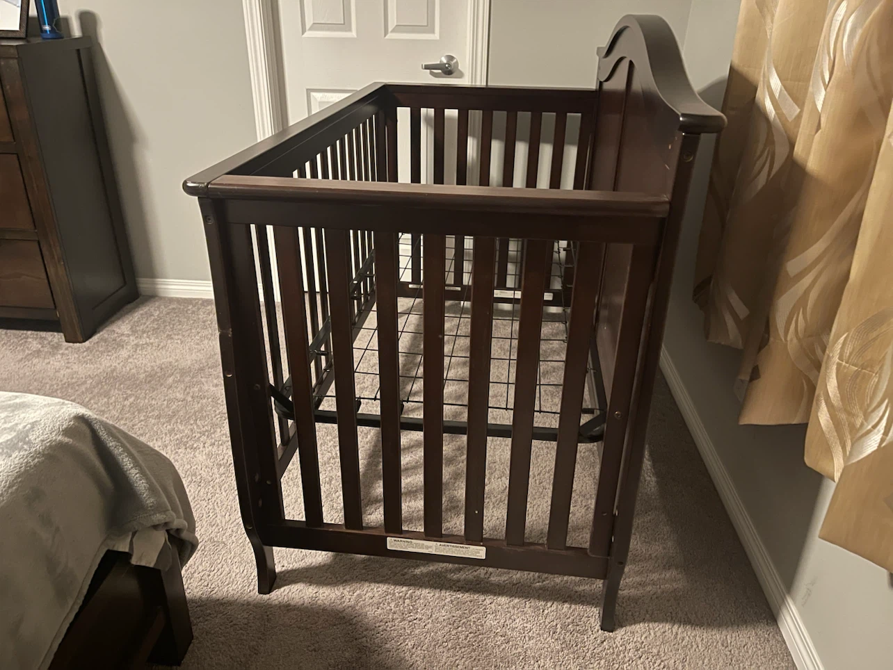 Like-New Camden Convertible Crib + Graco Premium Mattress Set - photo 2