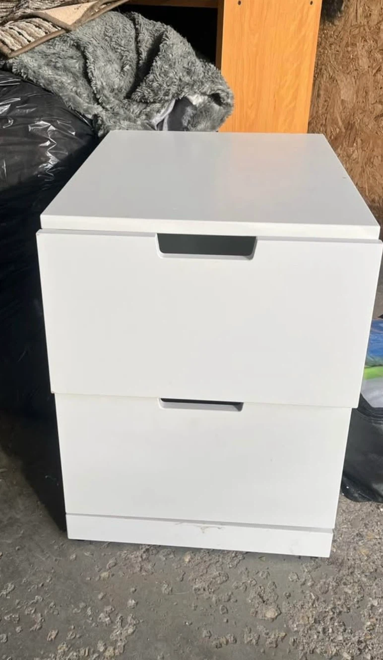 White 2-Drawer Filing Cabinet