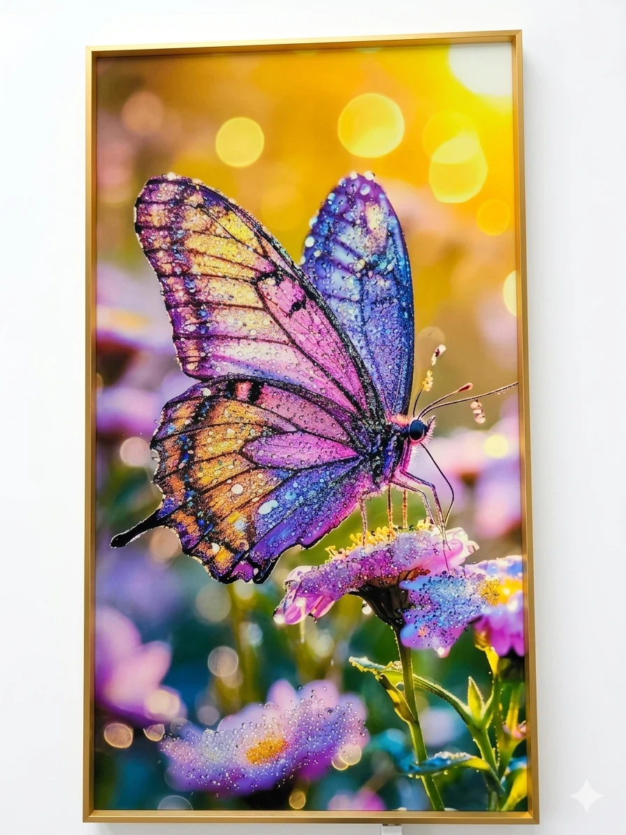 Framed Wall Art - Butterfly and Deer - photo 2