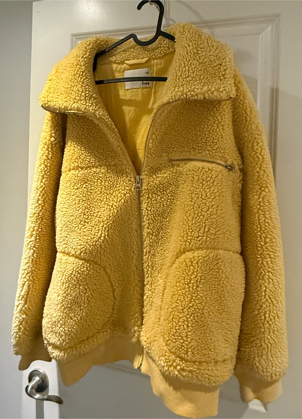 Wilfred Aritzia Yellow Fleece Jacket