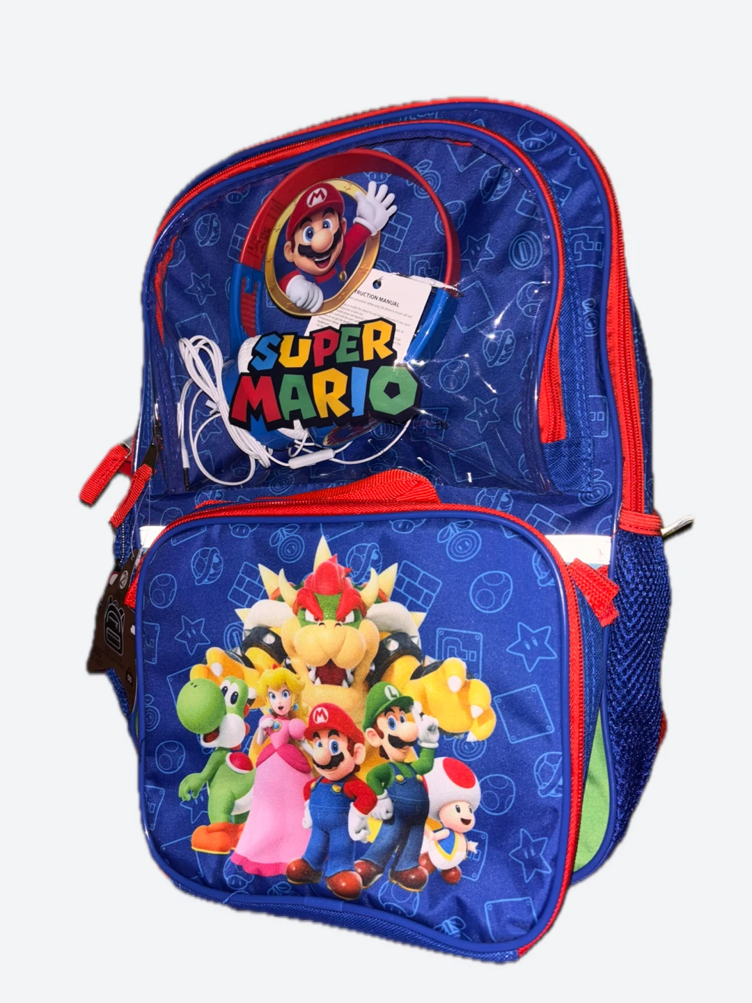 Super Mario Backpack with  Lunch Bag (5 pieces)