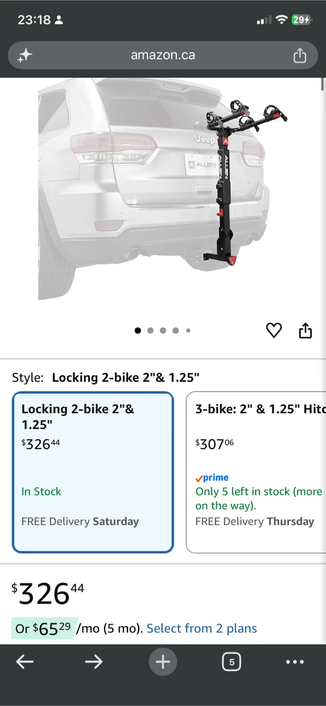 Allen Sports Locking 2-Bike Hitch Rack