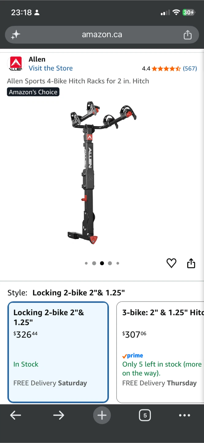 Allen Sports Locking 2-Bike Hitch Rack - photo 2