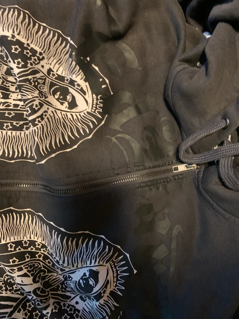 Ed Hardy Mary Mineral Grey Zip Hoodie