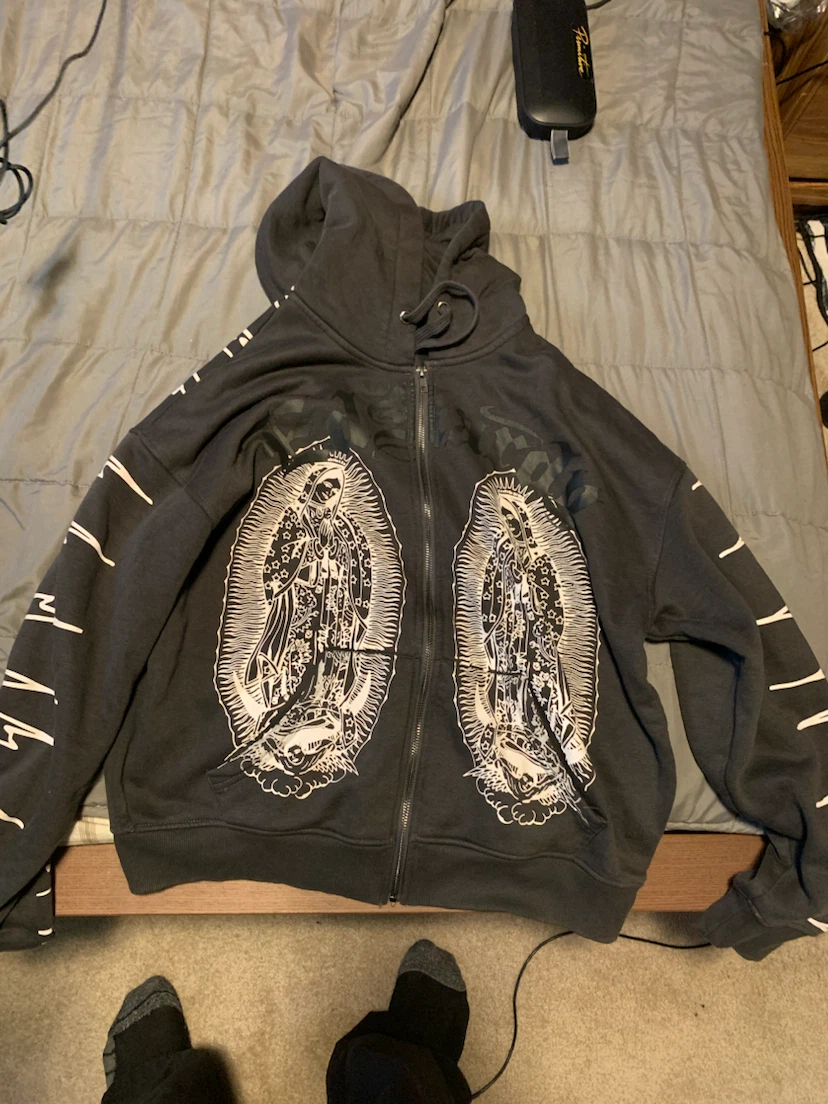 Ed Hardy Mary Mineral Grey Zip Hoodie - photo 3