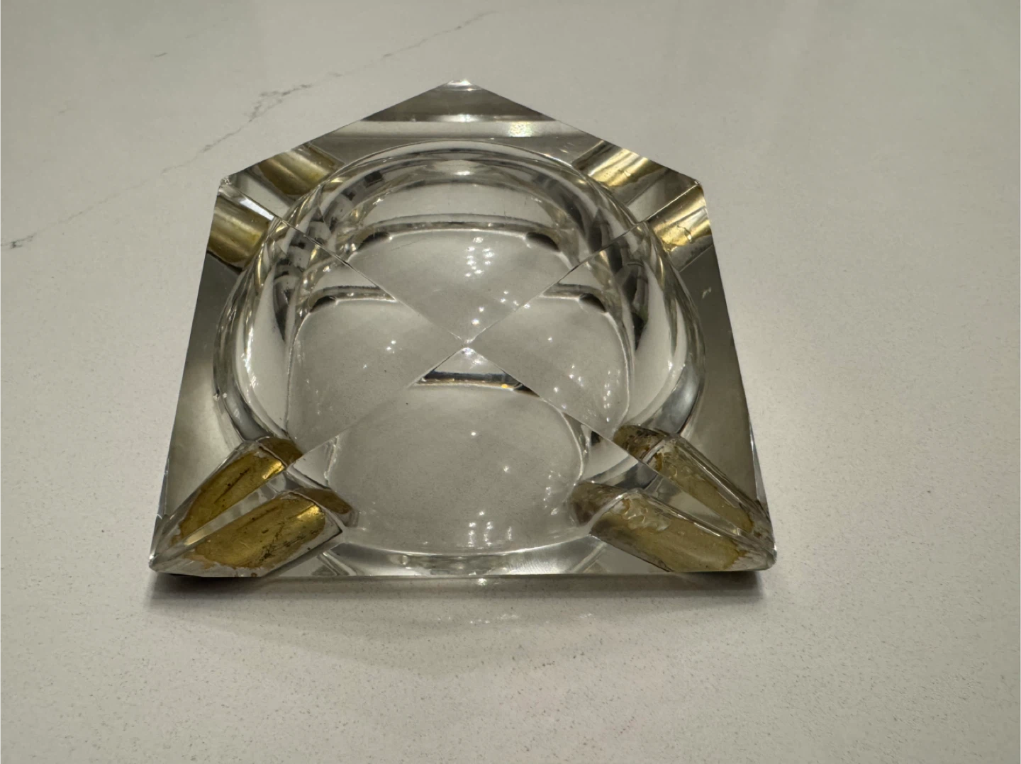 Vintage Crystal Ashtray with Sterling Silver Accents - photo 5
