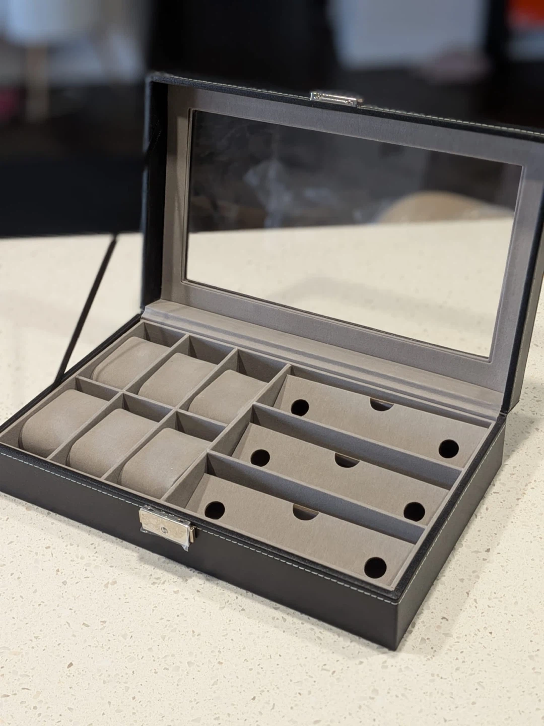 Black Glasses And Watch Combination Storage Box - photo 3